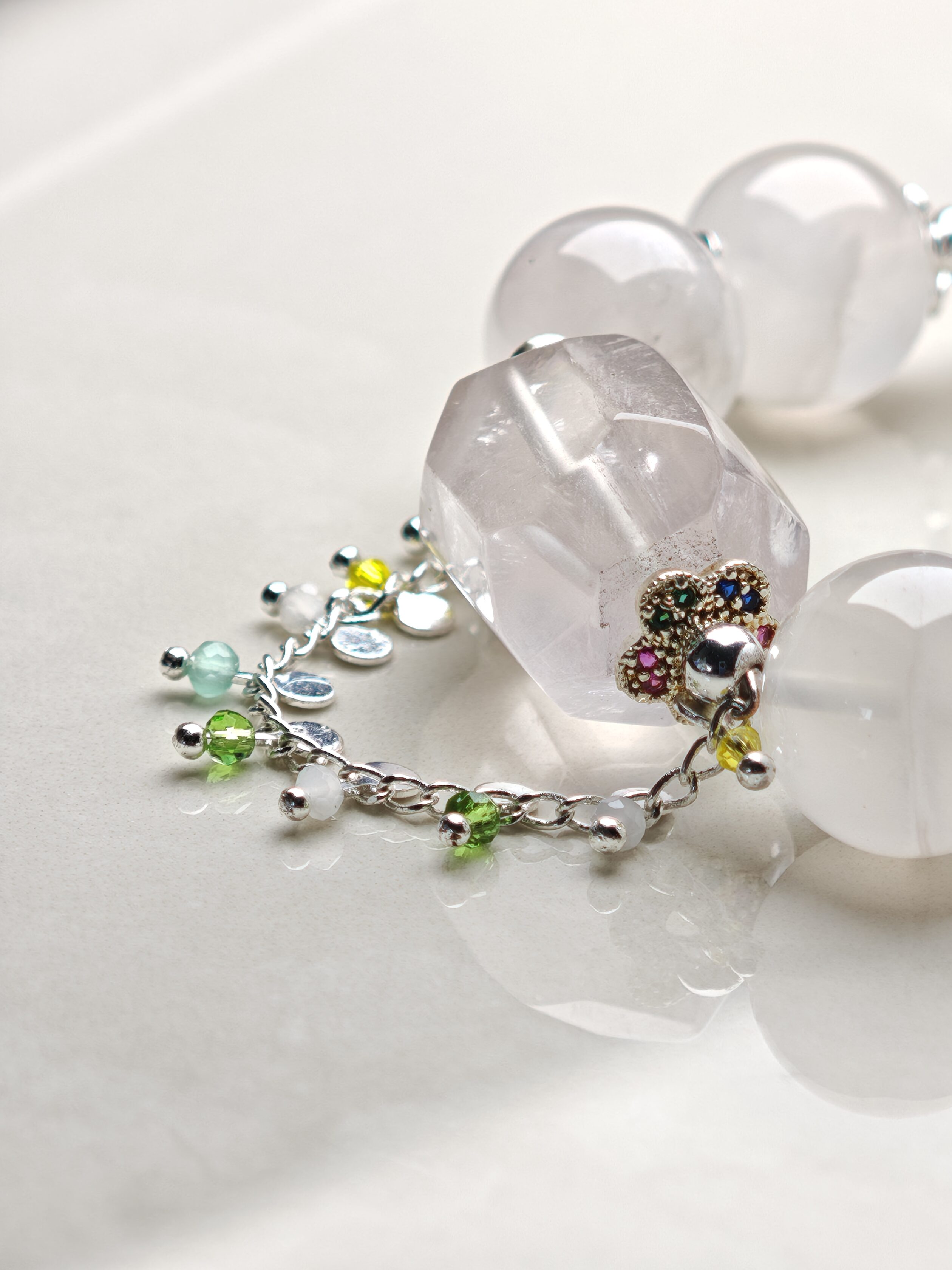 Moonlit Blossom – Rose Quartz Bracelet – alternate view 4 by ImperfectRealm