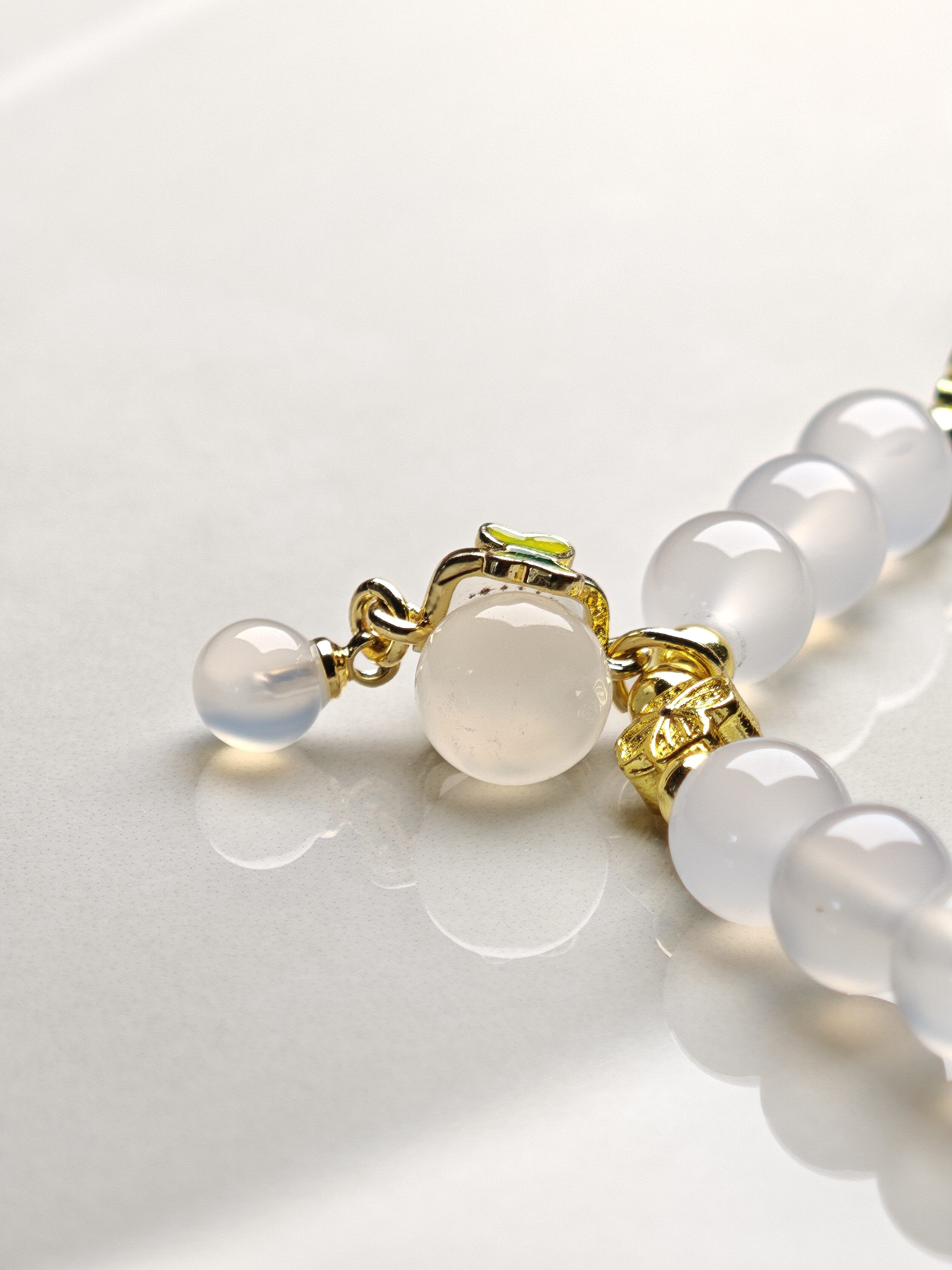 Moonlit Garden – White Agate & Baroque Pearl Bracelet – alternate view 3 by ImperfectRealm