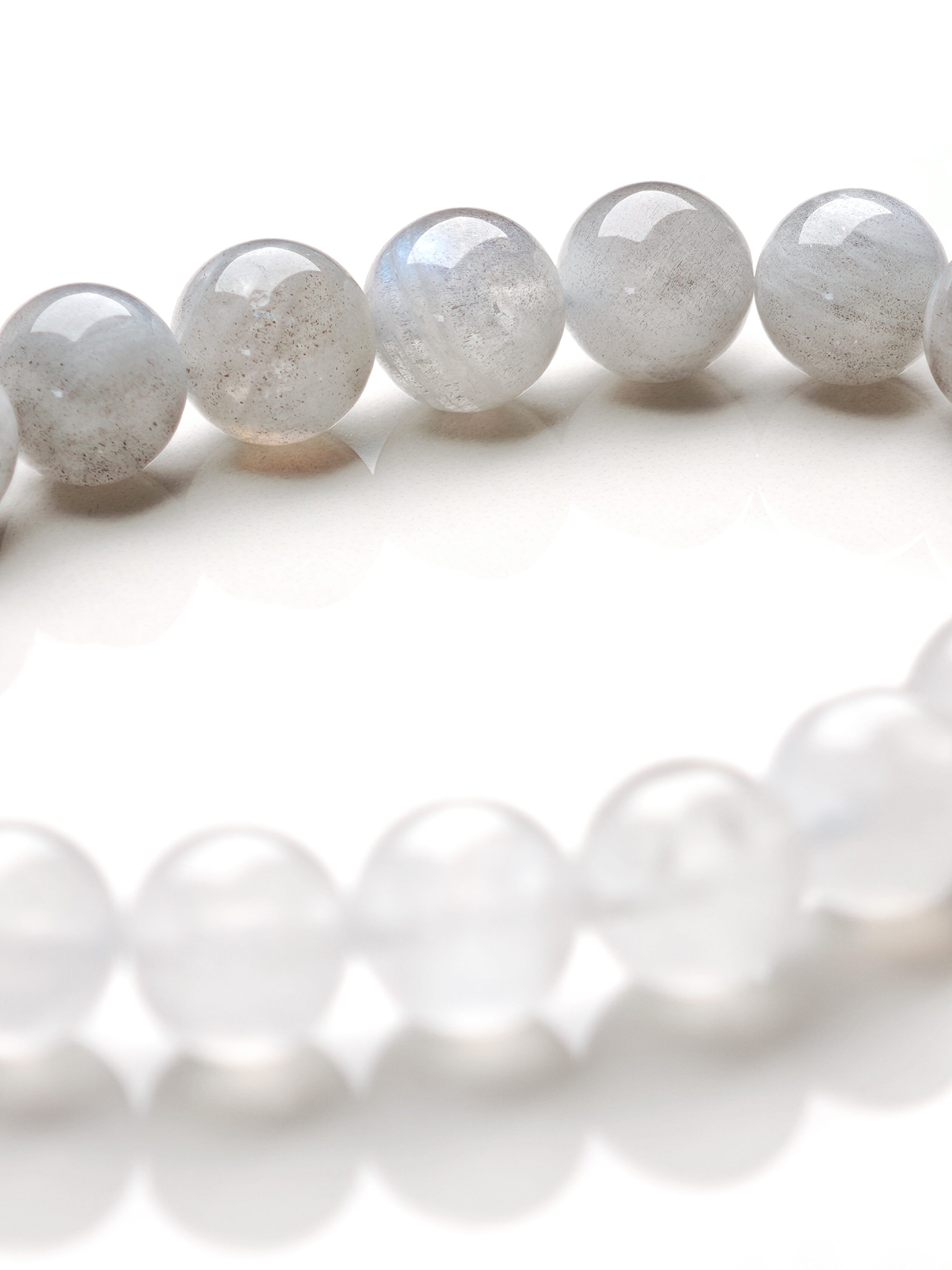 Moonlit Duo – White & Gray Moonstone Bracelet – alternate view 4 by ImperfectRealm