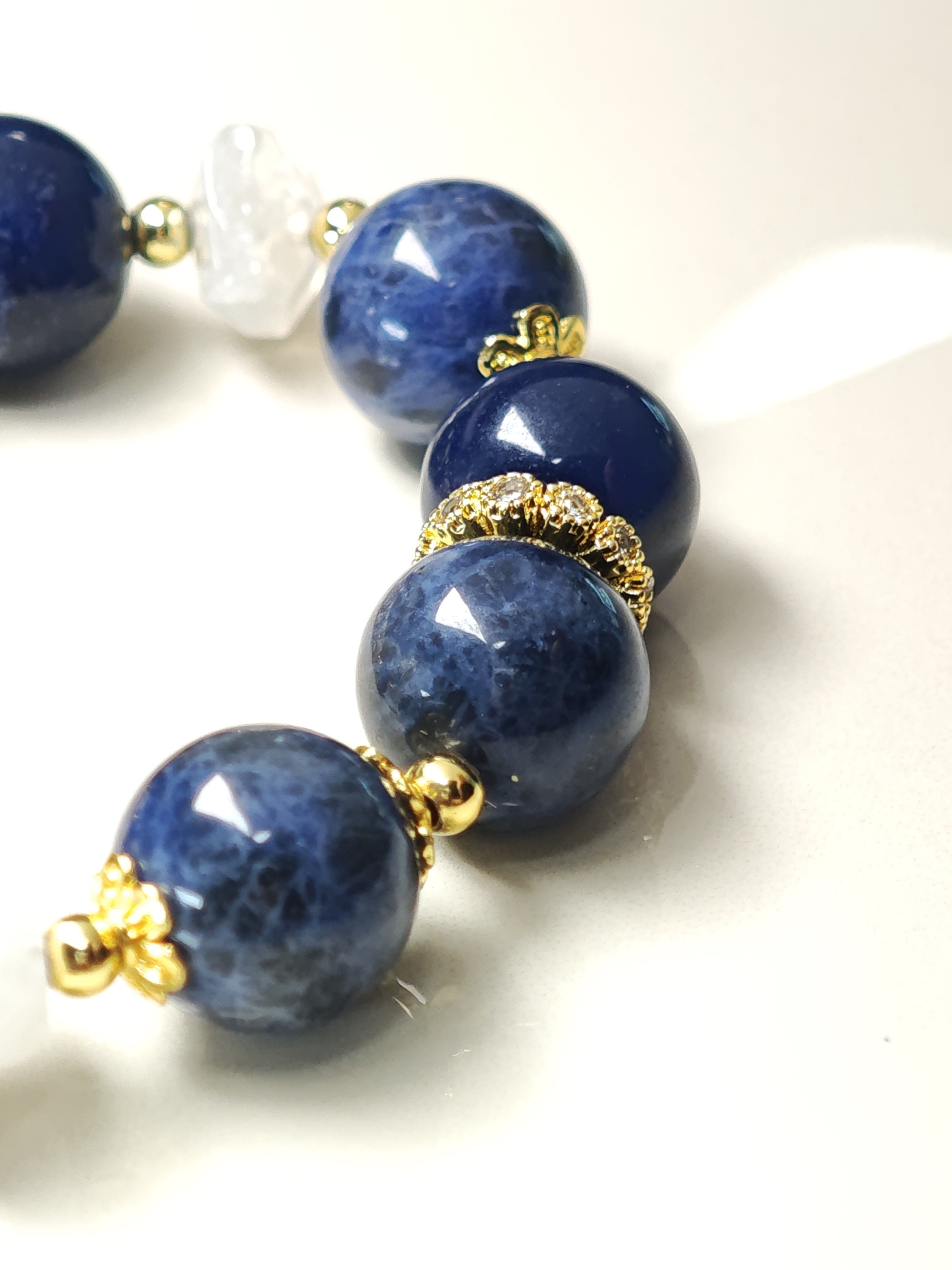 Midnight Heart – Sodalite & Black Obsidian Bracelet – alternate view 2 by ImperfectRealm