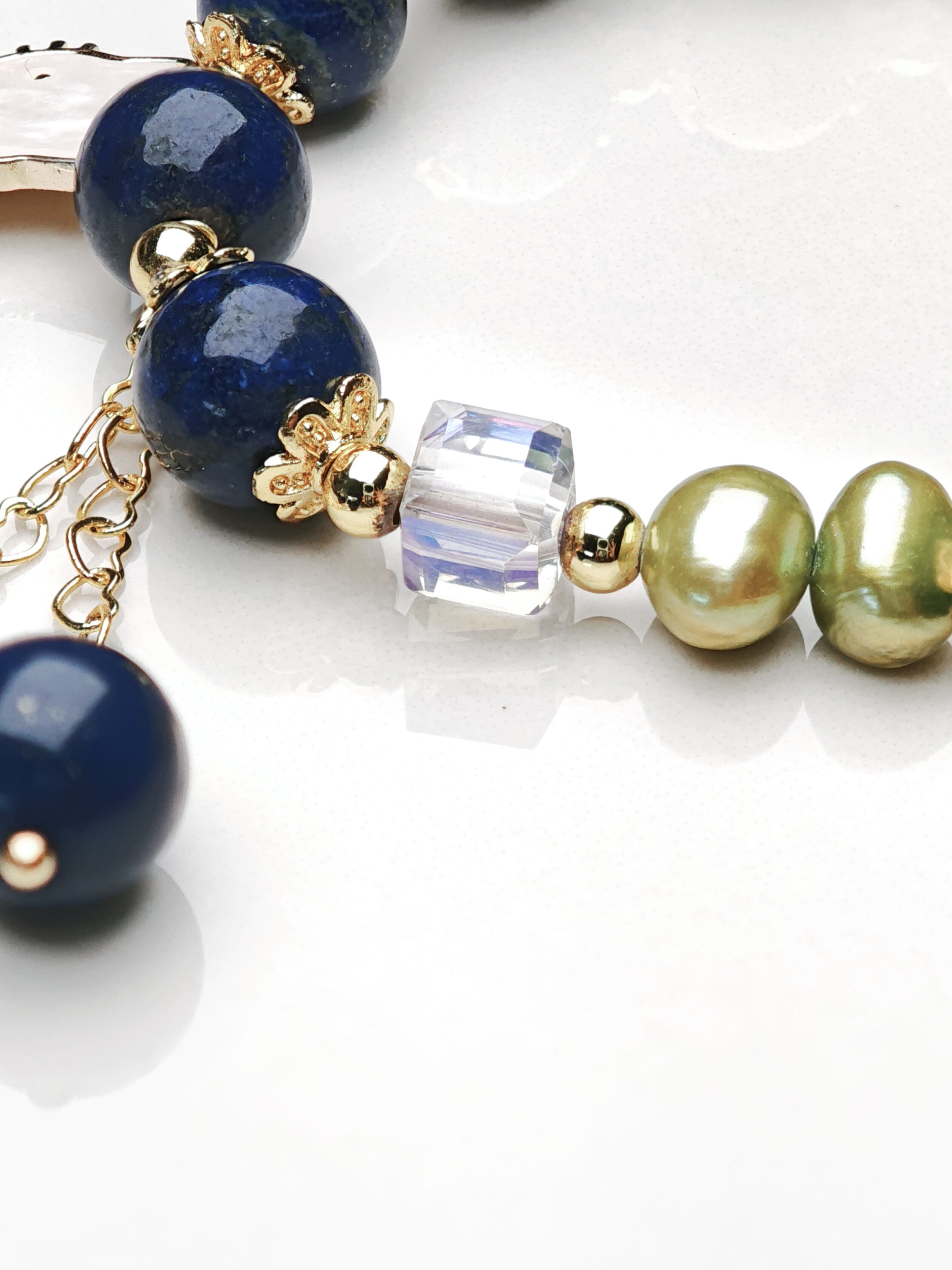 Starry Whisper – Lapis Lazuli & Kitty Charm Bracelet – alternate view 2 by ImperfectRealm