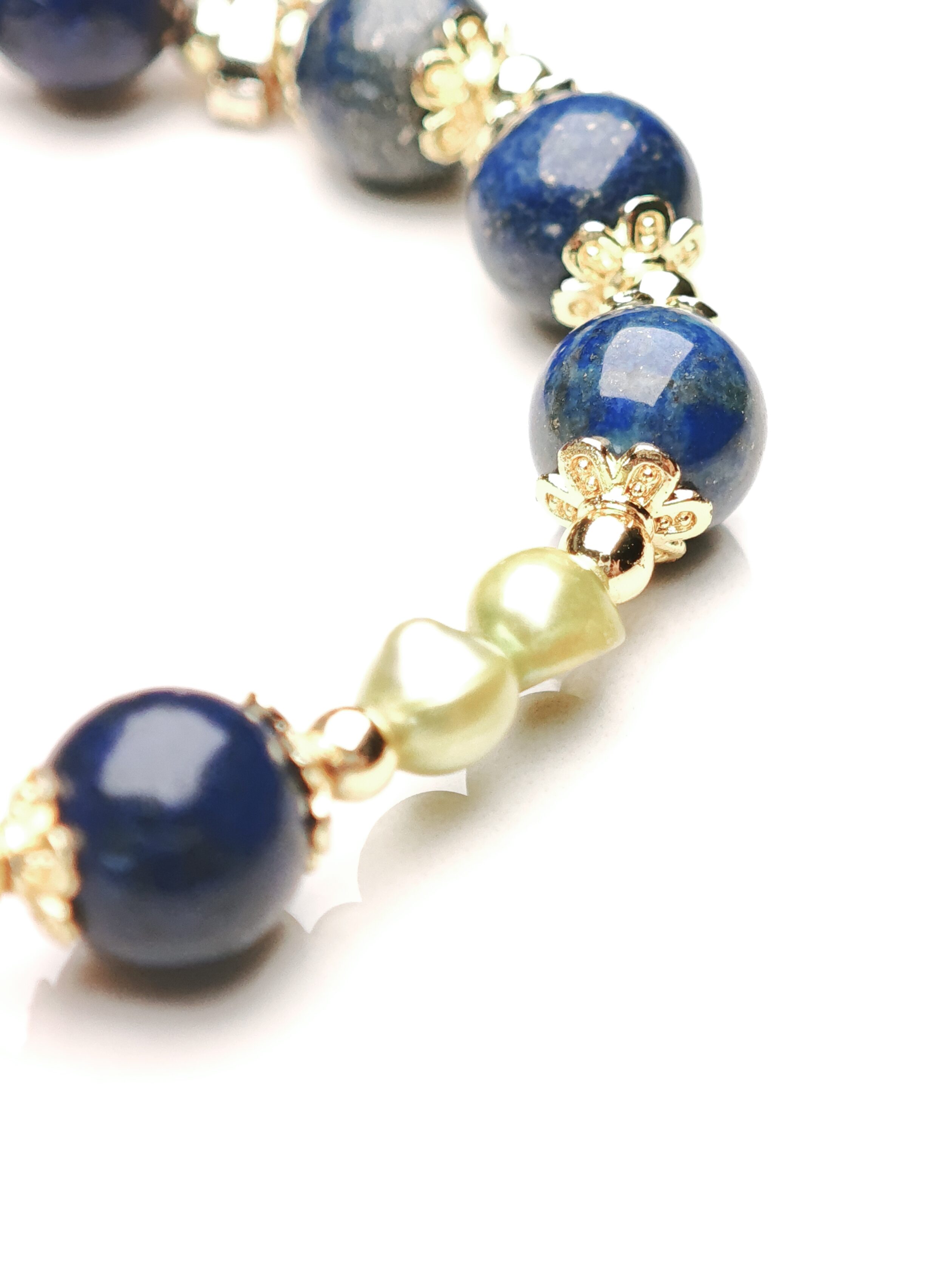 Starry Whisper – Lapis Lazuli & Kitty Charm Bracelet – alternate view 3 by ImperfectRealm