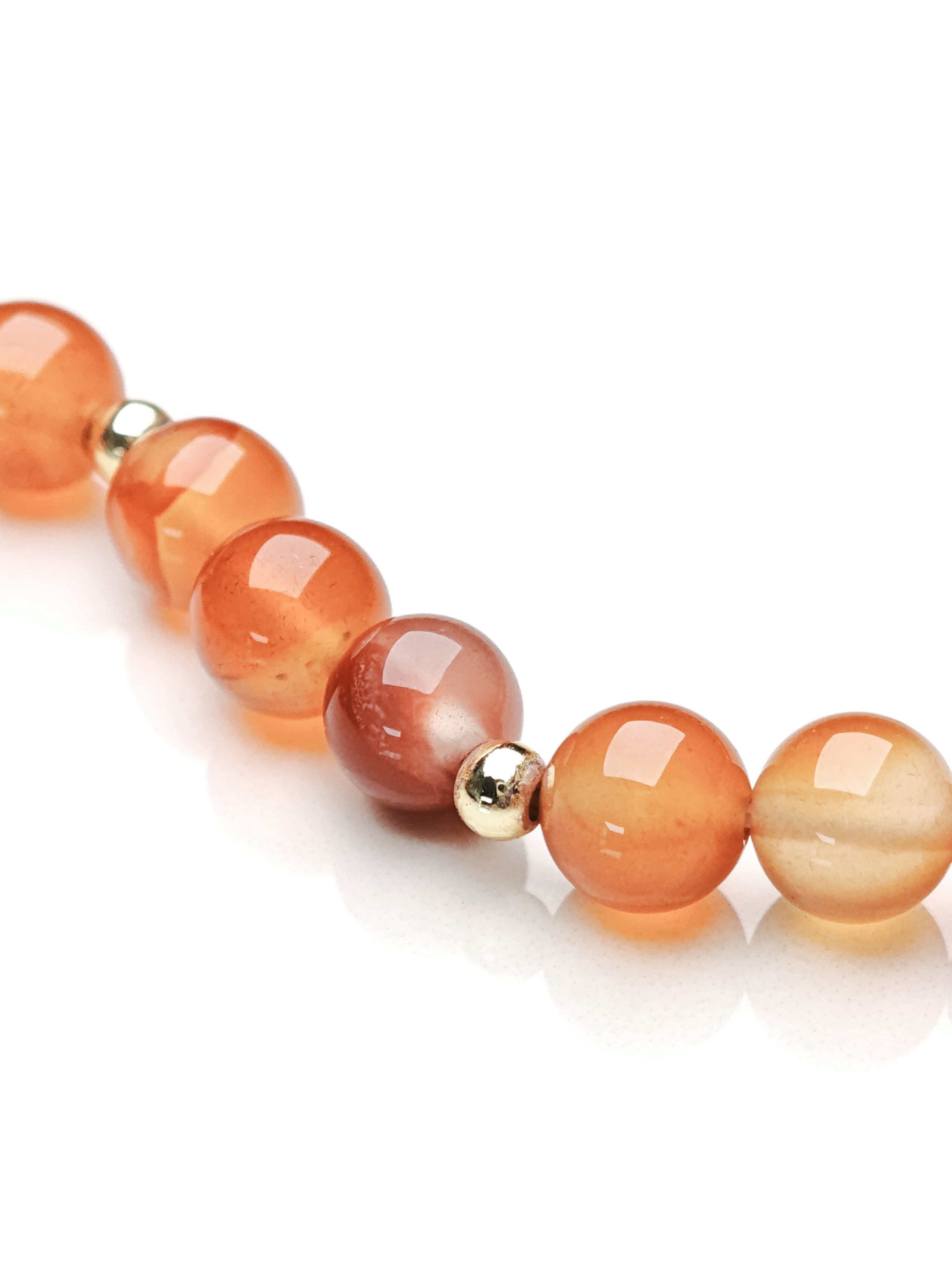 Sunset Flame – Red Agate Stacking Bracelet – alternate view 4 by ImperfectRealm