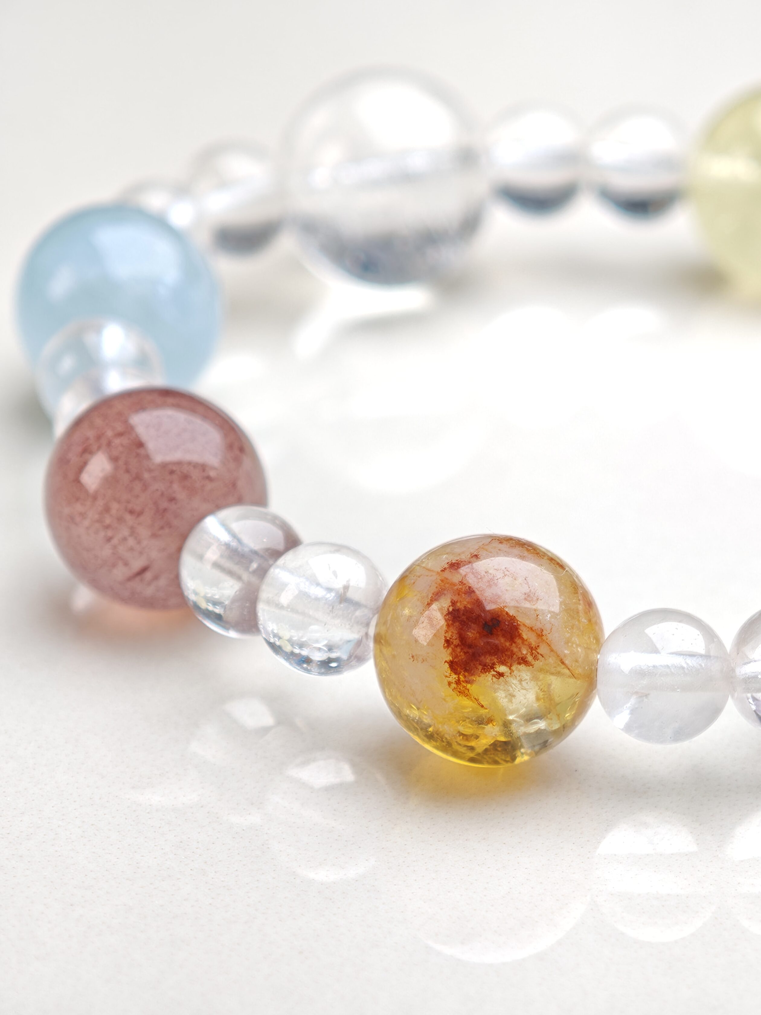 Rainbow Harmony – Multi-Gemstone & Clear Quartz Bracelet – alternate view 4 by ImperfectRealm