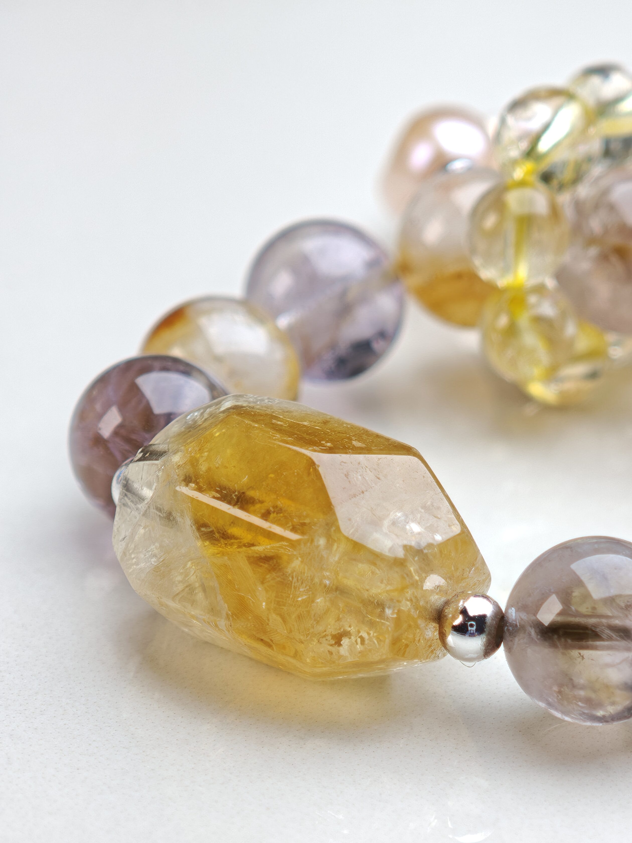 Aurora Crown – Yellow Rutilated Quartz & Amethyst Bracelet – alternate view 3 by ImperfectRealm