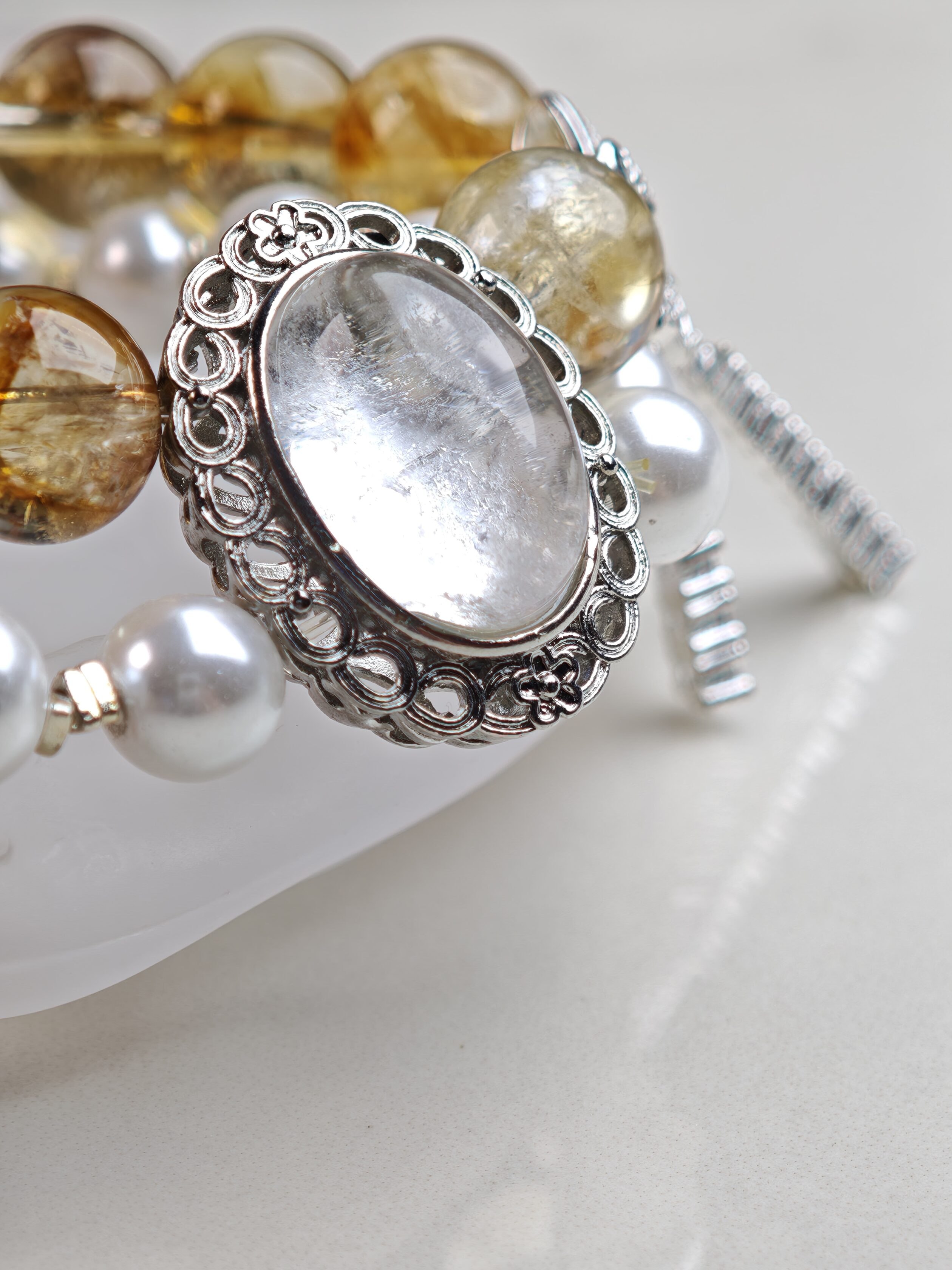 Hathor – Yellow Rutilated Quartz Bracelet – alternate view 4 by ImperfectRealm