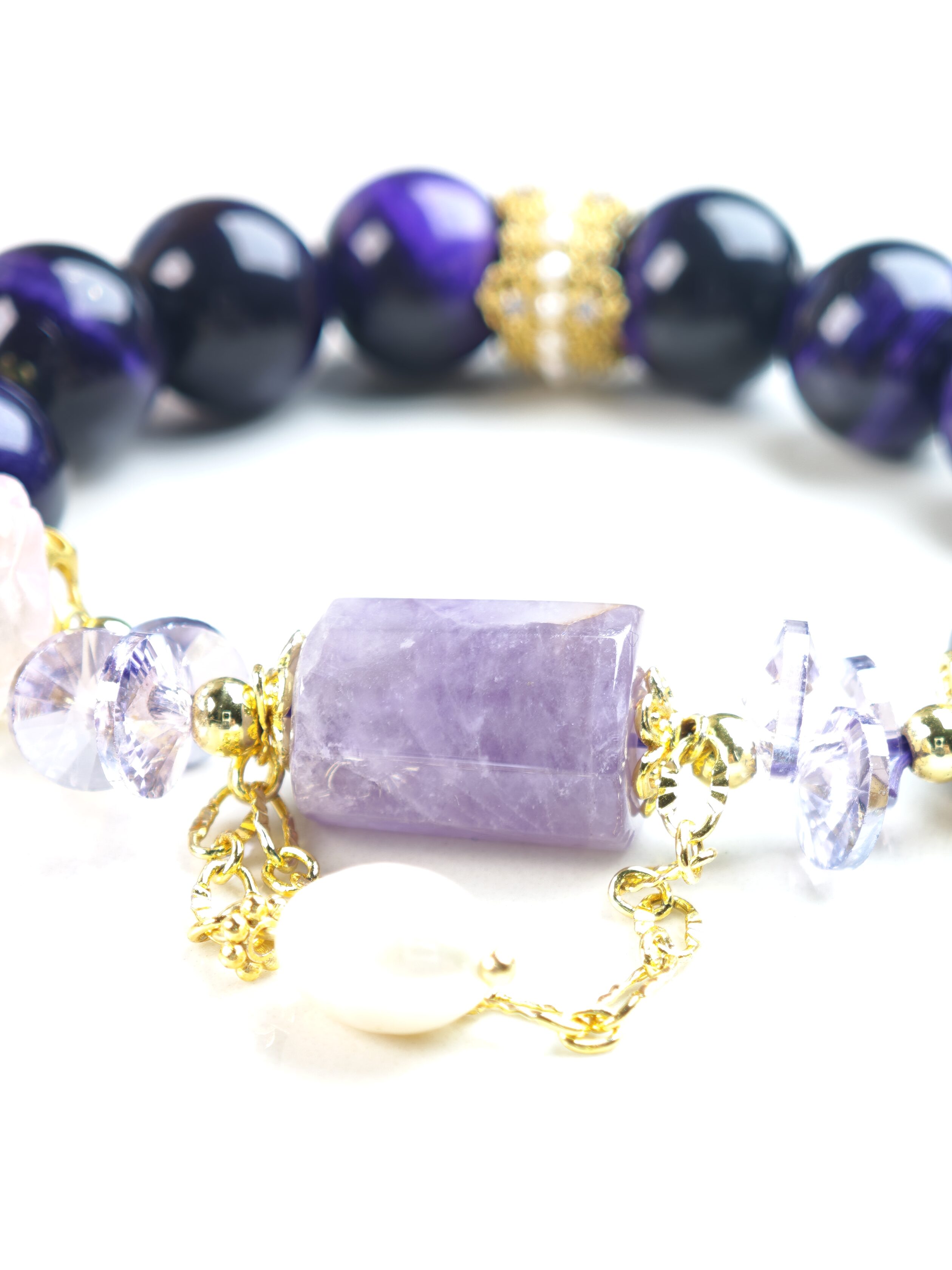 Regal Gleam – Purple Tiger’s Eye Bracelet – alternate view 7 by ImperfectRealm