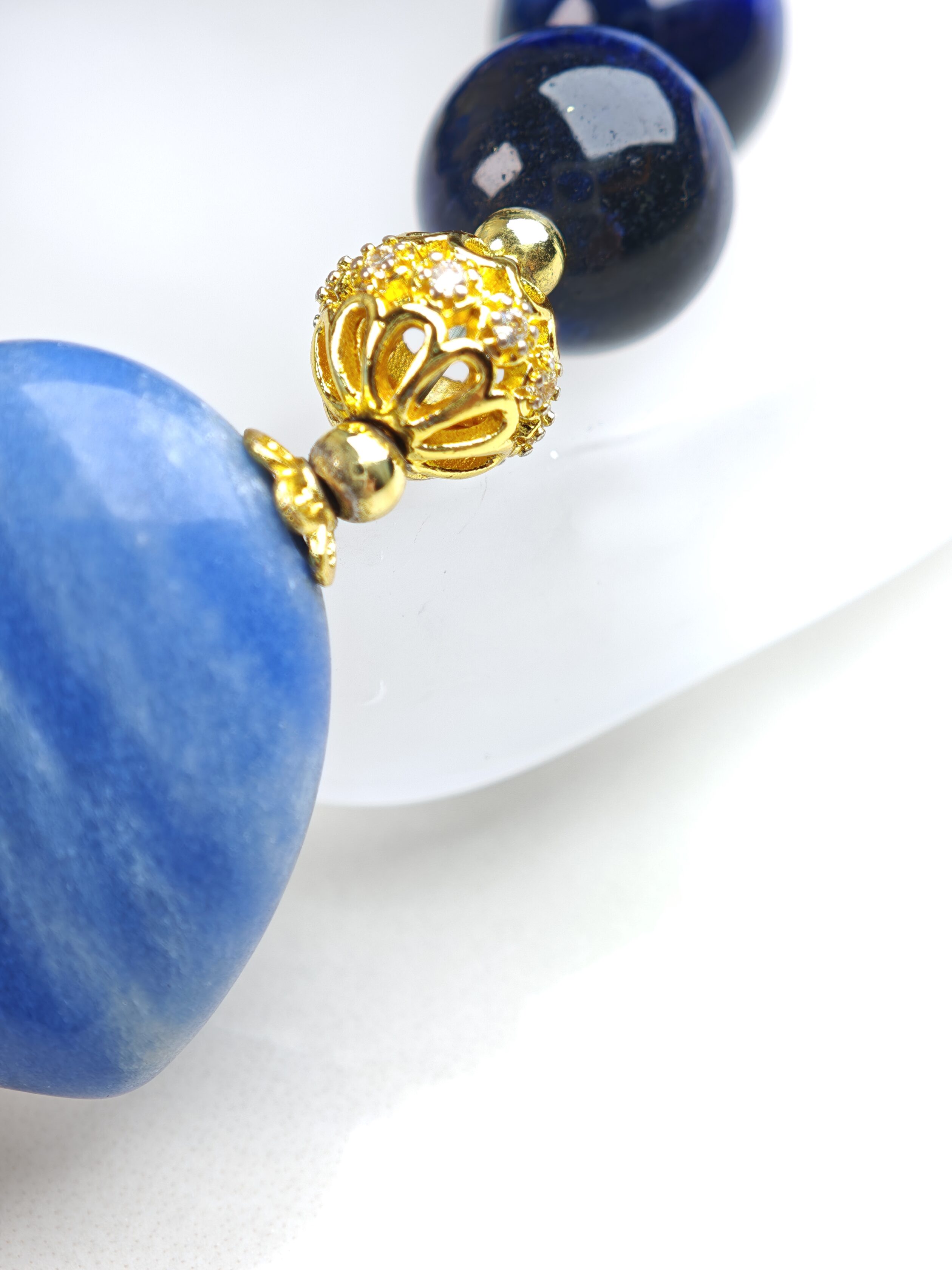 Nyx's Heart – Blue Tiger Eye & Midnight Charm Bracelet – alternate view 3 by ImperfectRealm