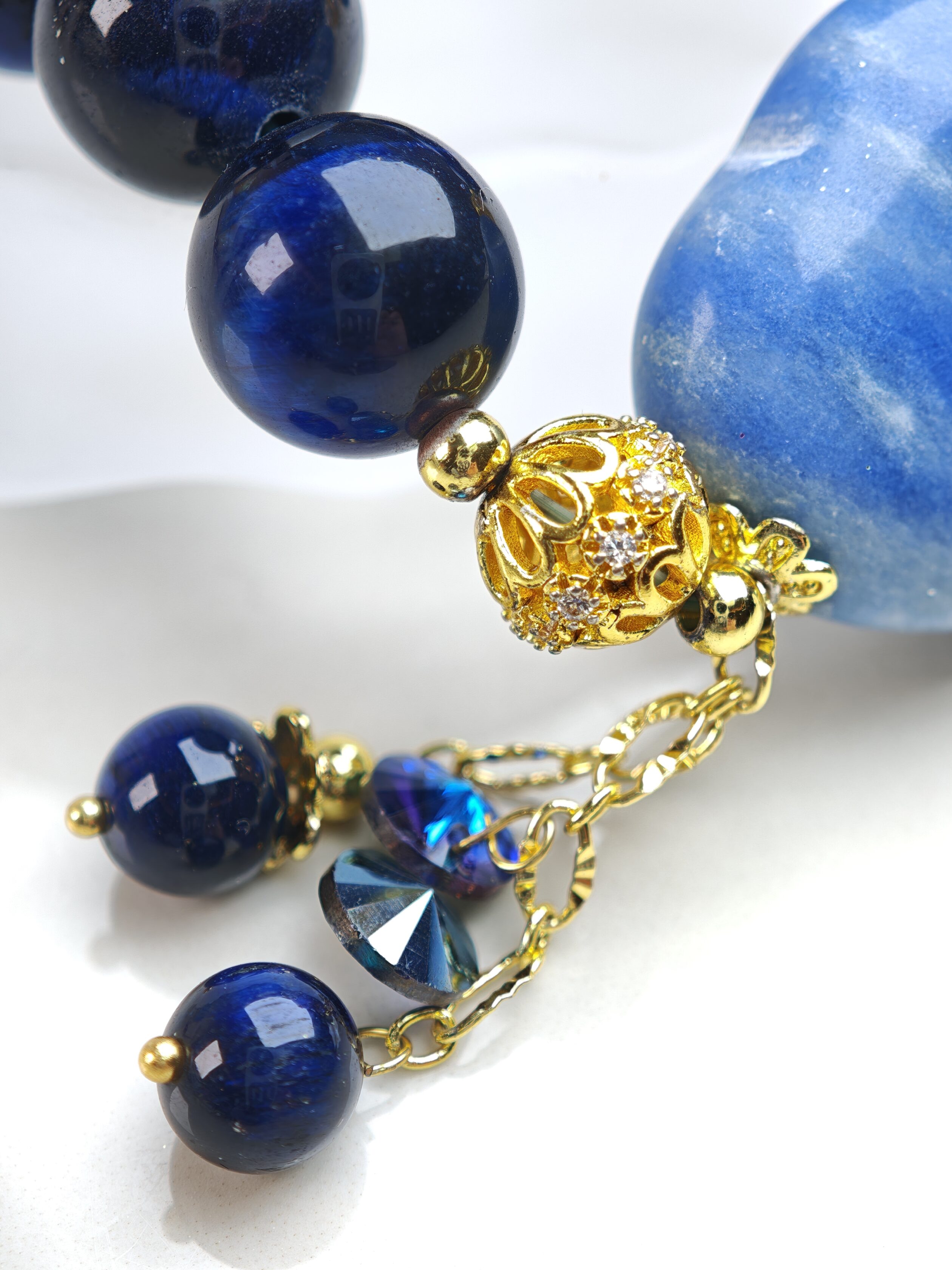 Nyx's Heart – Blue Tiger Eye & Midnight Charm Bracelet – alternate view 4 by ImperfectRealm