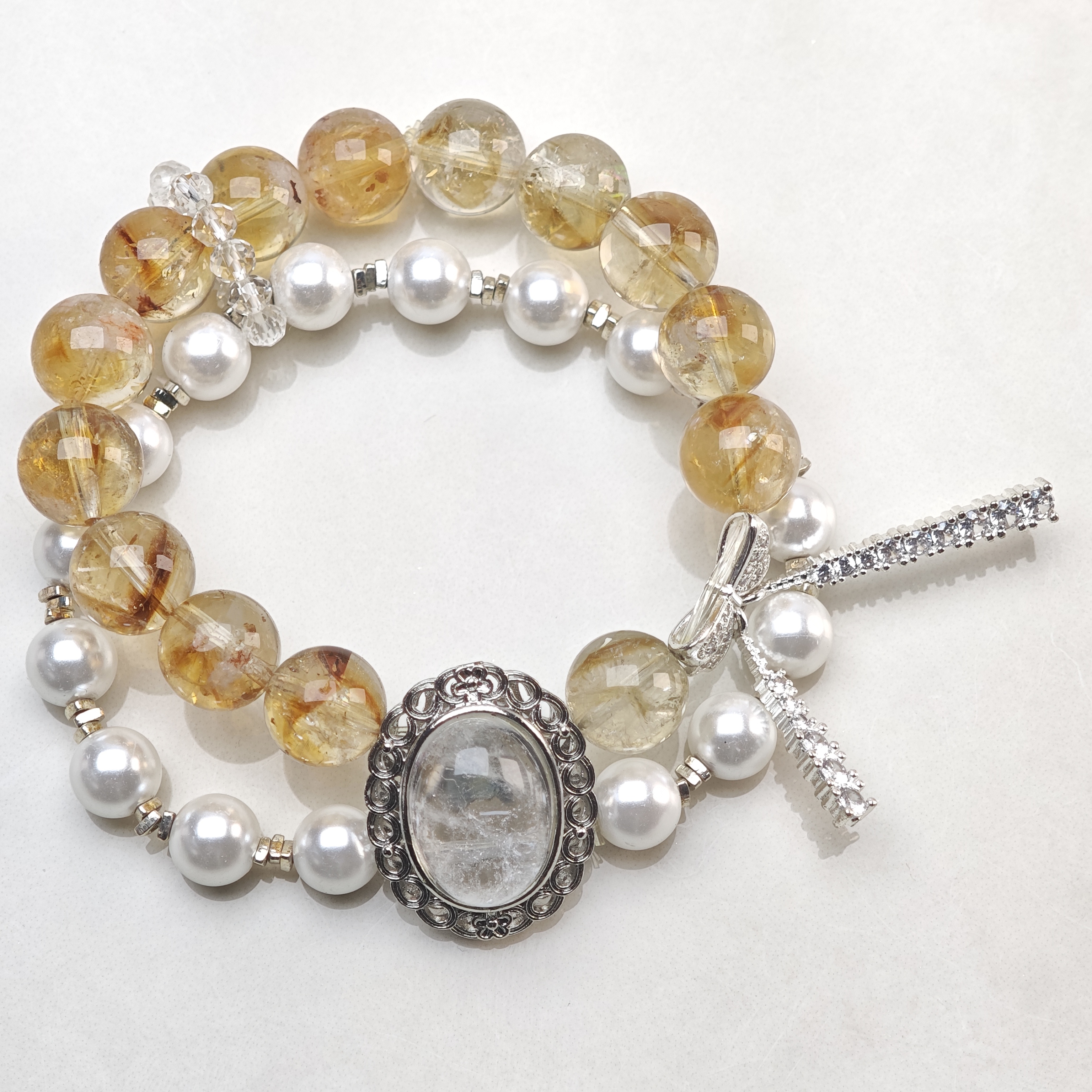 Hathor – Yellow Rutilated Quartz Bracelet – alternate view 5 by ImperfectRealm