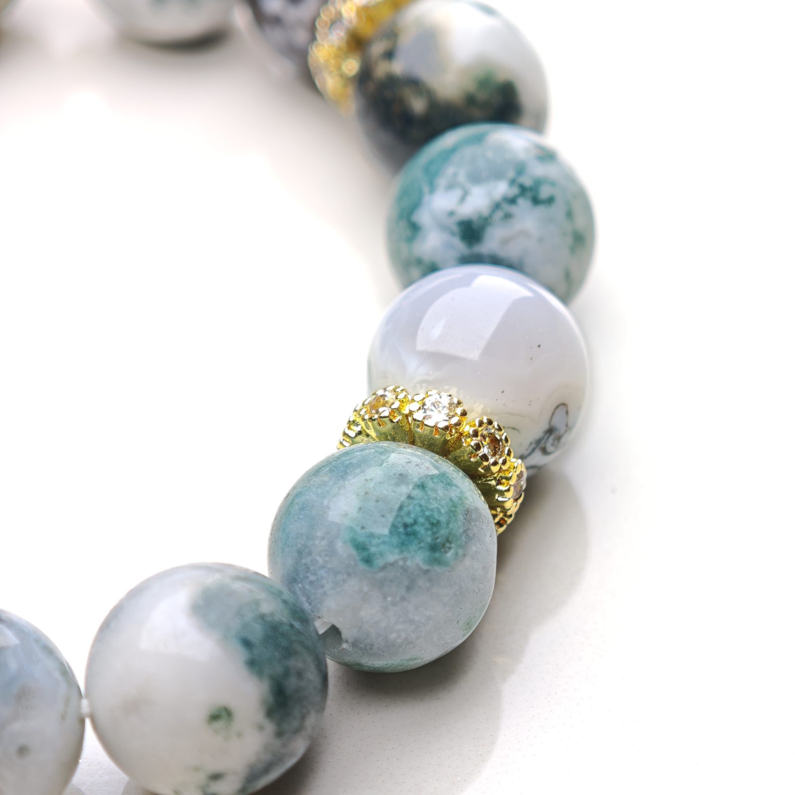 Mystic Forest Trail – Indian Agate & Black Rutilated Quartz Bracelet – alternate view 3 by ImperfectRealm