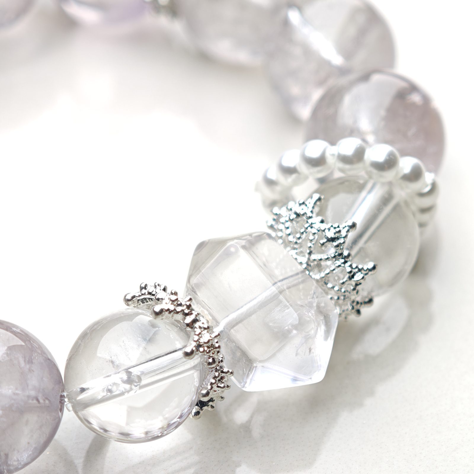 Butterfly Aura – Lavender Rose Quartz & Crystal Bracelet – alternate view 6 by ImperfectRealm