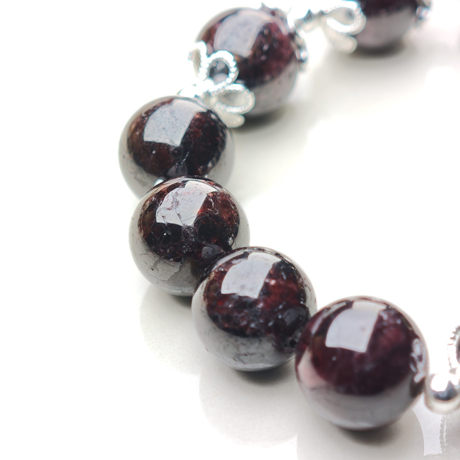 Garnet Heartbeat – Garnet & Bloodstone Charm Bracelet – alternate view 2 by ImperfectRealm