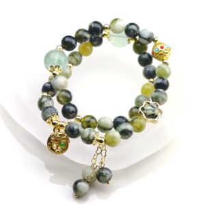 Matcha Spell – Xiuyan Jade Double Bracelet
