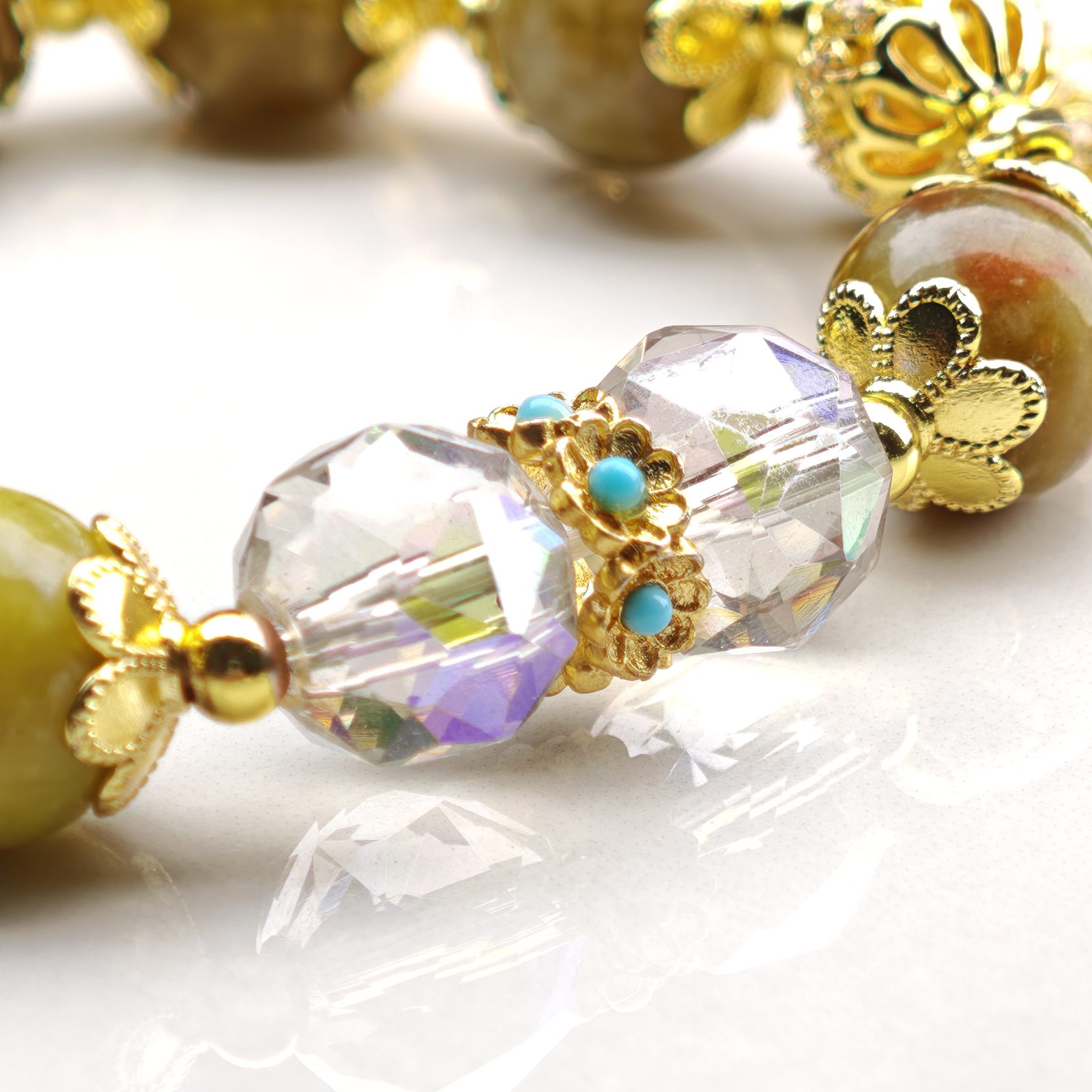 Royal Orchard – Yellow Dragon Vein Agate Bracelet – alternate view 3 by ImperfectRealm