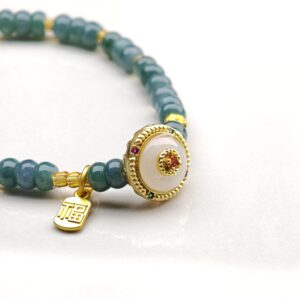 Mystic Orbit – Blue Chalcedony Bracelet