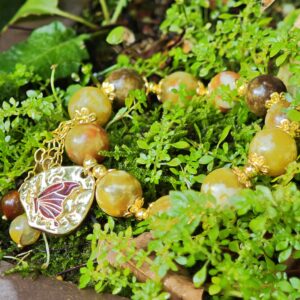 Wildlight Echo – Yellow Dragon Agate Bracelet