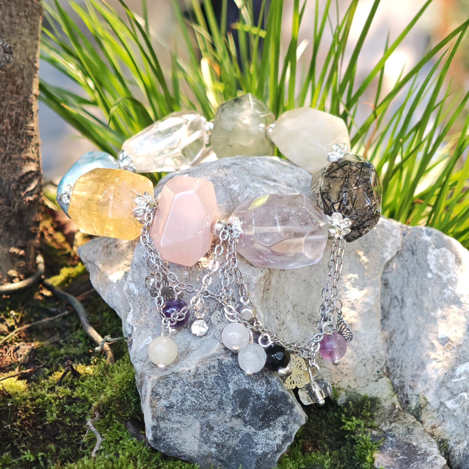 Fluttering Spectrum – Multi-Gemstone Bracelet by ImperfectRealm