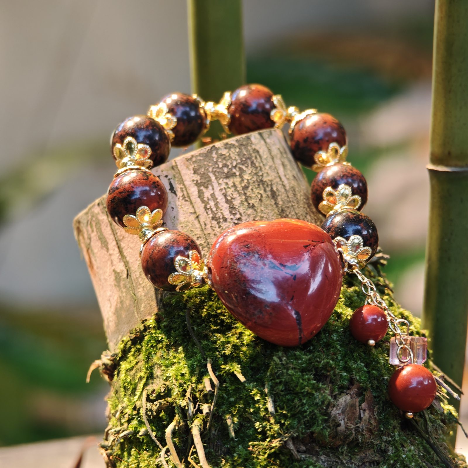 Scarlet Swan – Red Jasper Bracelet by ImperfectRealm