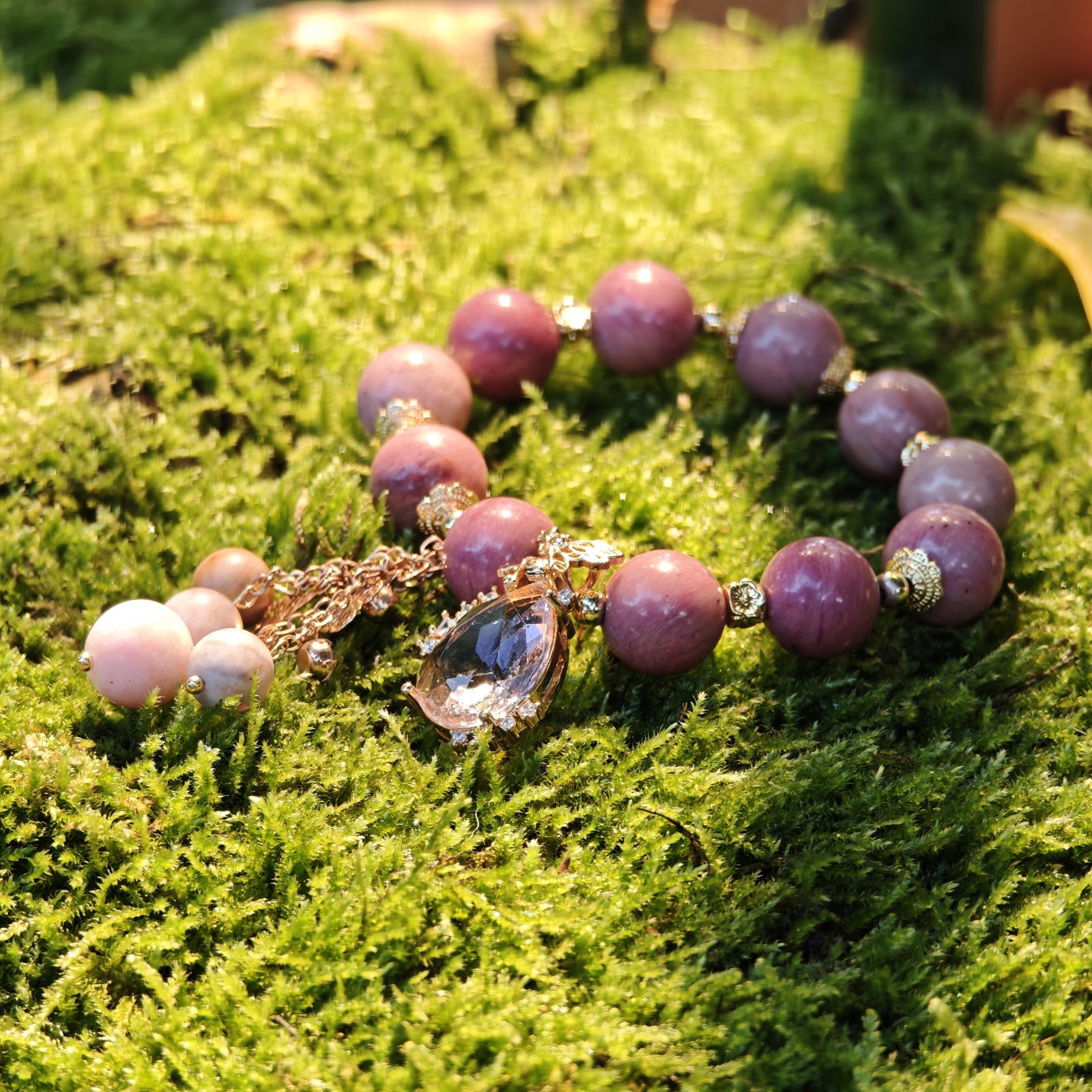 Rose Whisper – Rhodonite Bracelet by ImperfectRealm