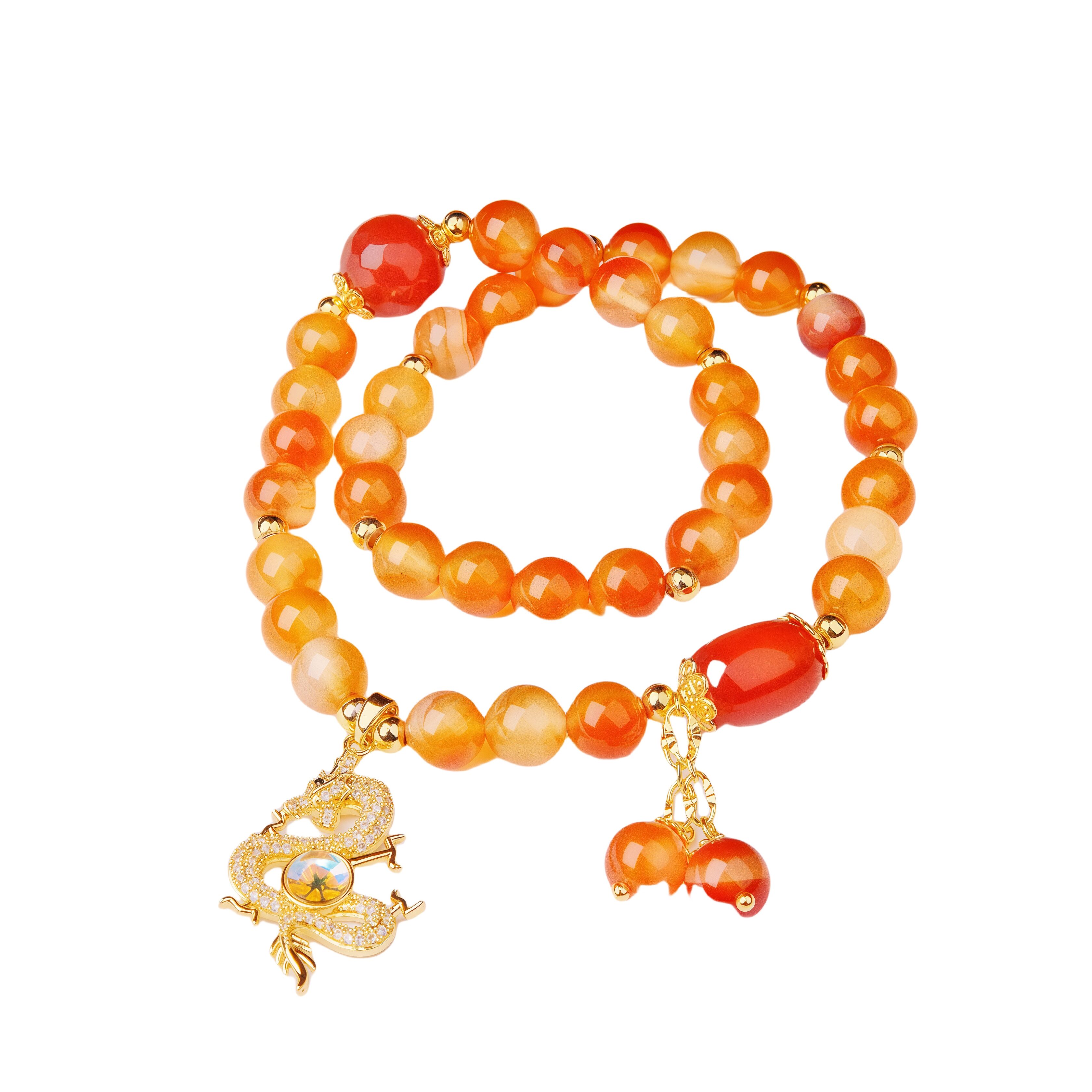Sunset Flame – Red Agate Stacking Bracelet by ImperfectRealm