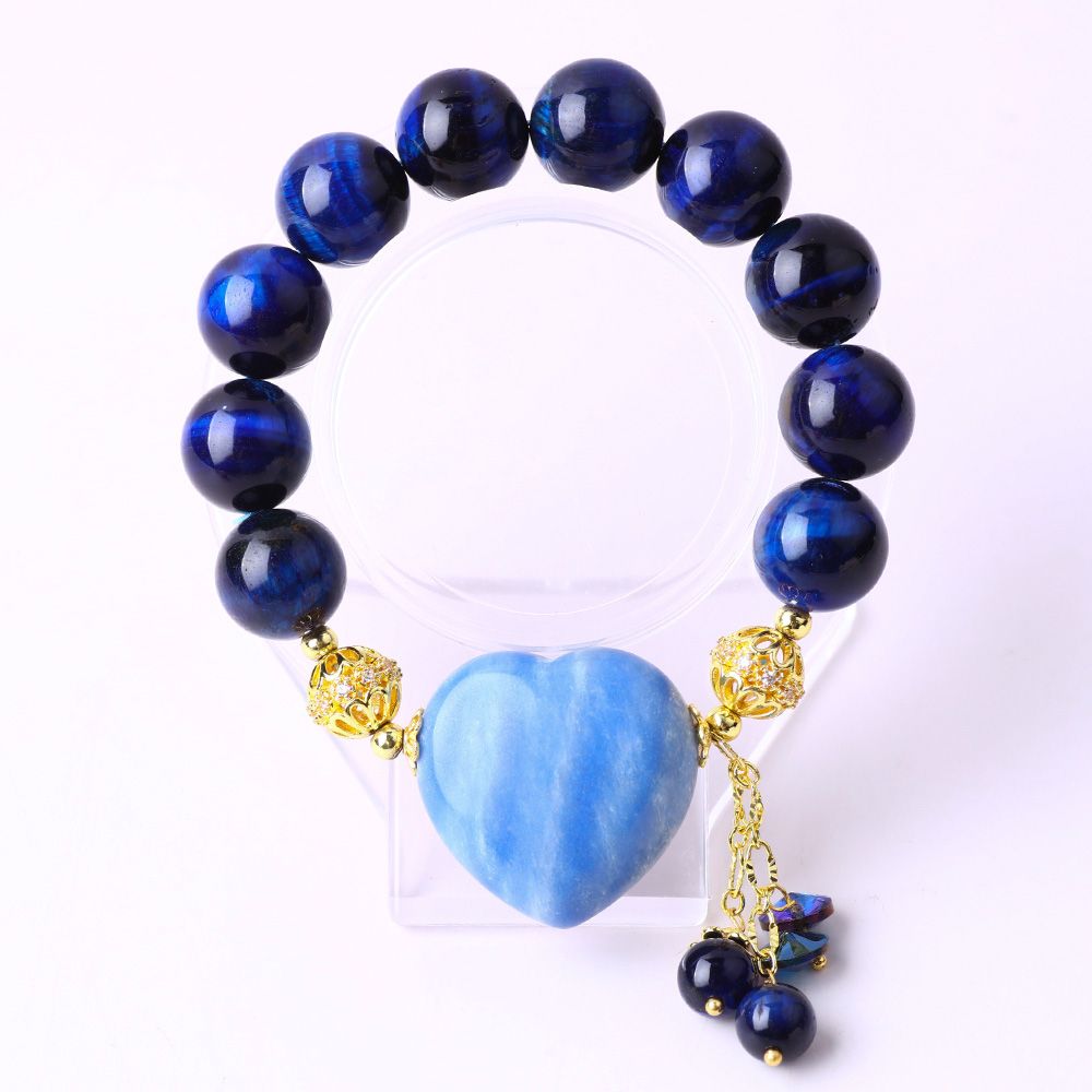 Nyx's Heart – Blue Tiger Eye & Midnight Charm Bracelet – alternate view 5 by ImperfectRealm