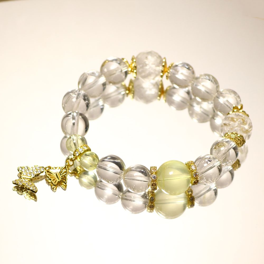 Sunlit Whisper – White Crystal & Lemon Quartz Bracelet – alternate view 6 by ImperfectRealm