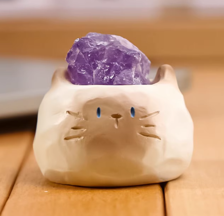 Cuddle Cat – Handmade Crystal Desk Pet by ImperfectRealm