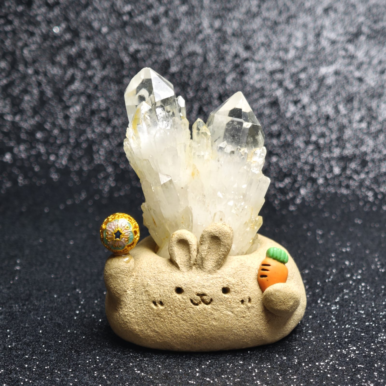 African White Agate – White Agate Crystal Desk Pet by ImperfectRealm